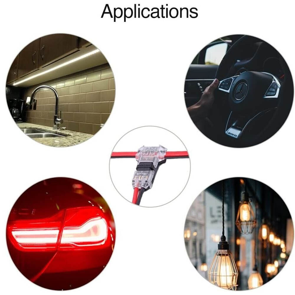 24 Pcs Low Voltage T Tap Wire Connectors 3 Way Wire Connector for 18-22AWG Wire