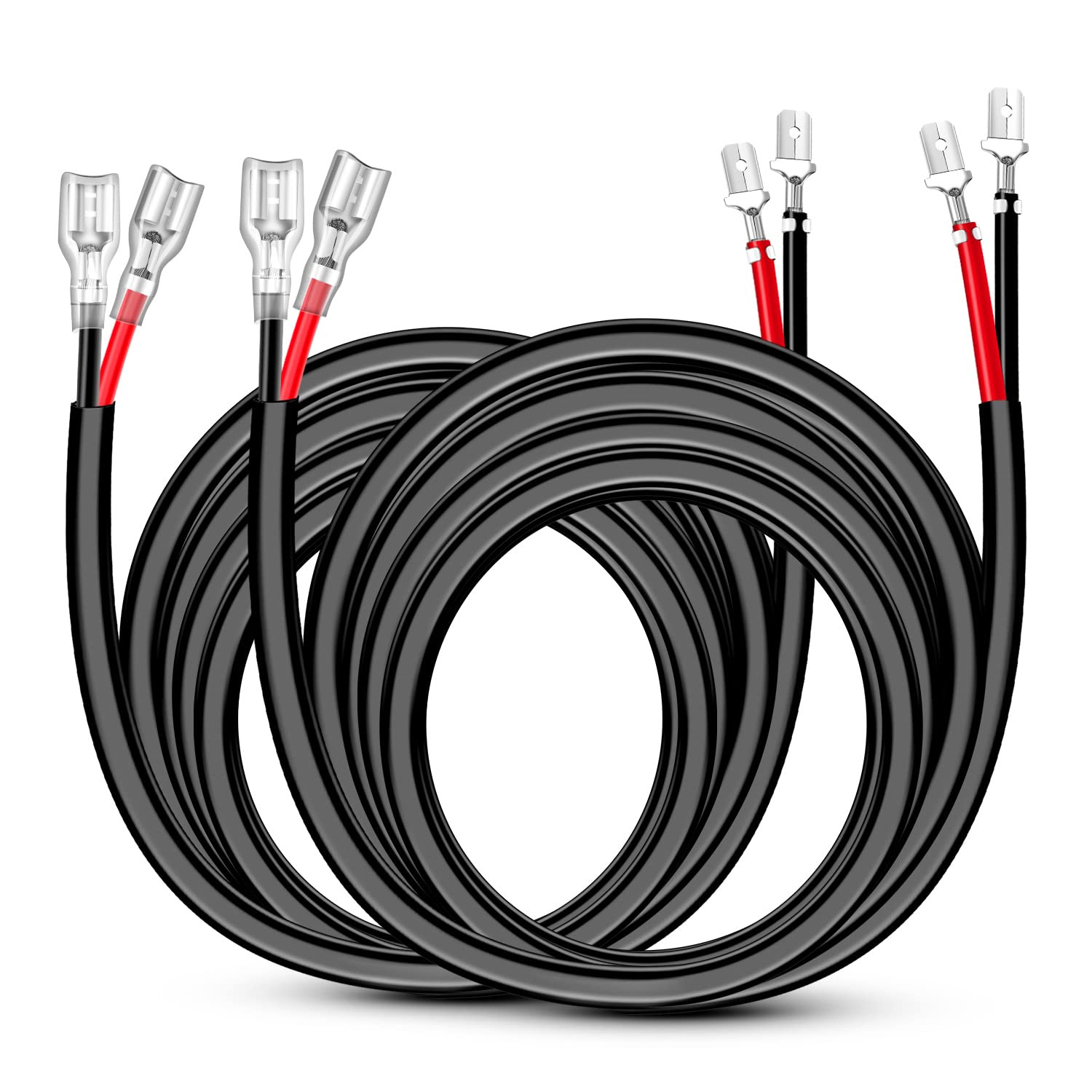 Nilight LED Light Bar Wiring Harness 2 PCS 12 AWG Extension Kit 10 Feet for off