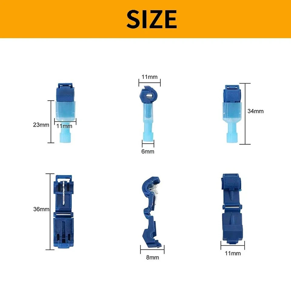 280 PCS T Tap Wire Connectors- Blue 18-14AWG Waterproof Wire Tap Connectors