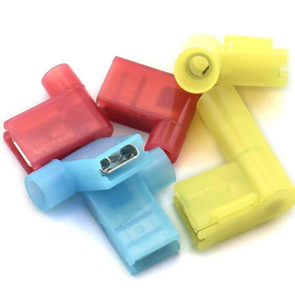 240/35PCS Flag Connectors Quick Wire Terminals 22-10 Gauge Right Angle Spades