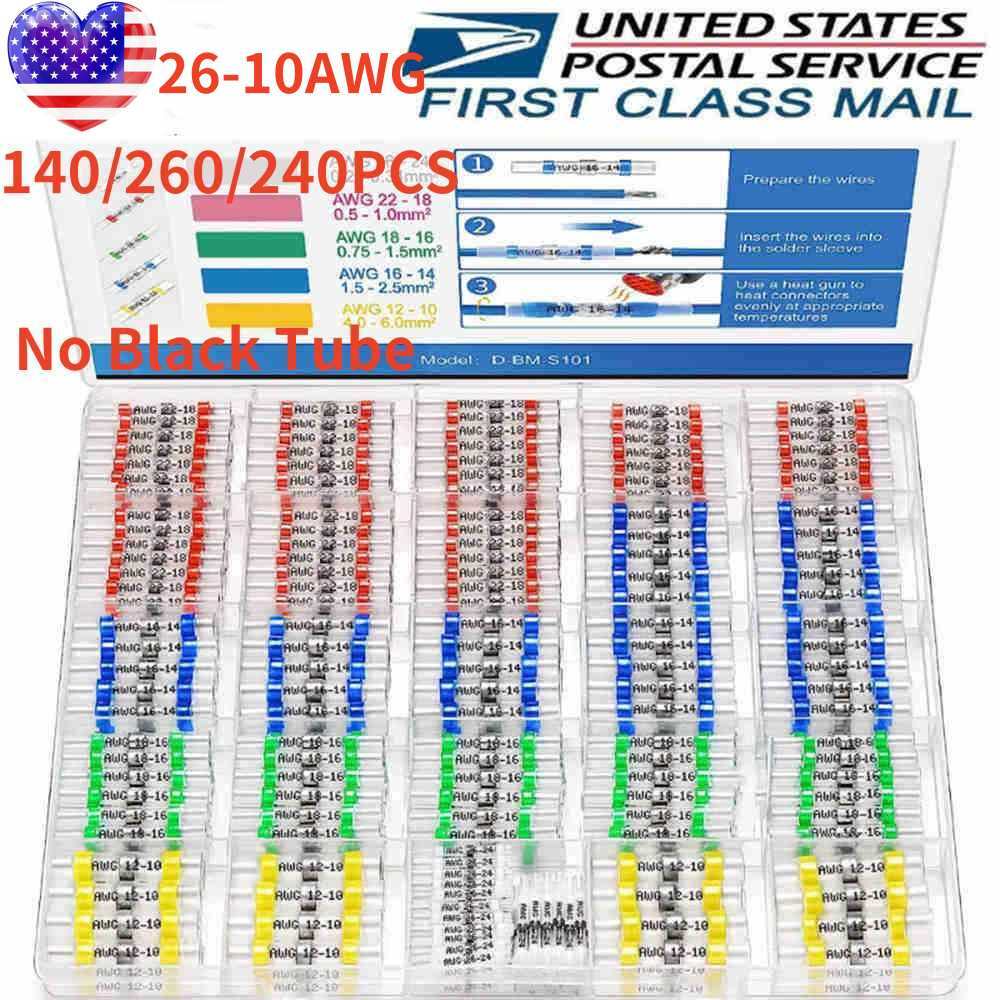 340/160PCS Waterproof Solder Stick Seal Sleeve Heat Shrink Butt Wire Connectors
