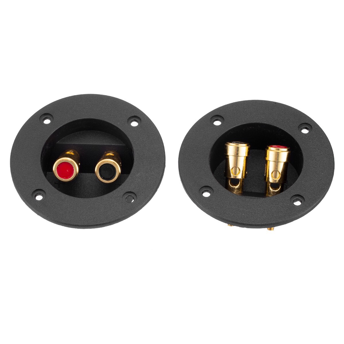 2PC Speaker Sub Plug Box Terminal Round Spring Cup Connector Subwoofer Enclosure