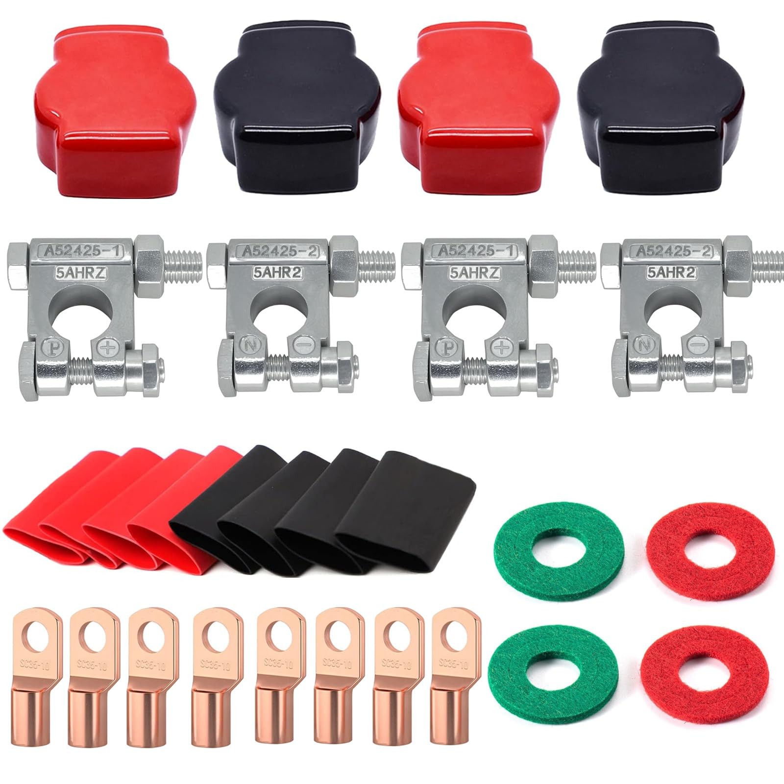 Heavy Duty Military Battery Terminal Connectors with Copper Lugs, Anti-Corrosion
