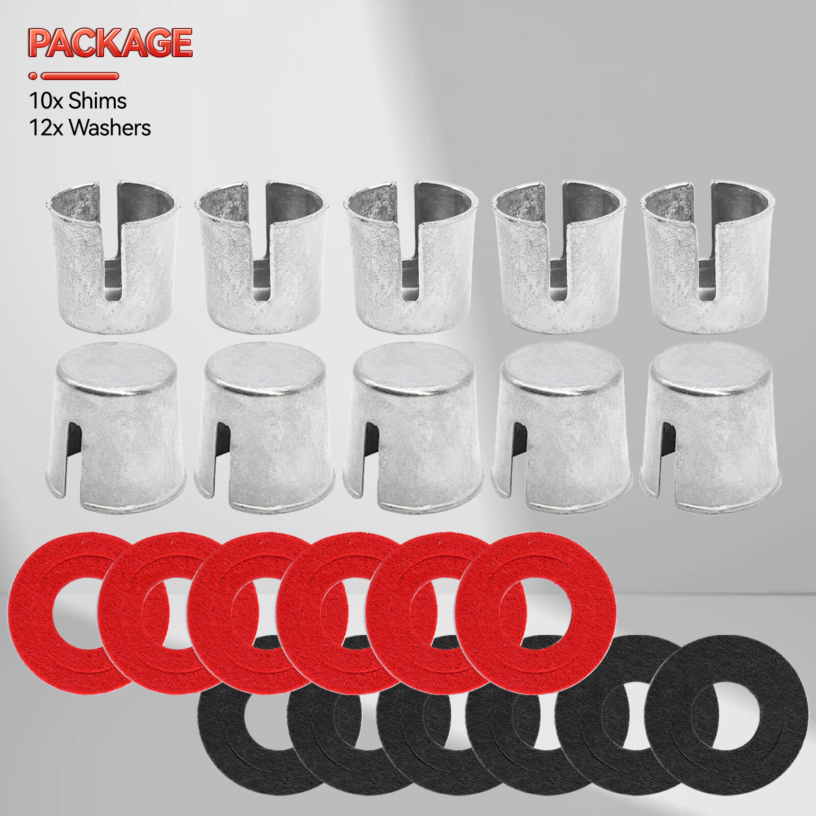 10X Car Battery Post Terminal Shims Auto Lead Caps w/ 12X Washers Repair US