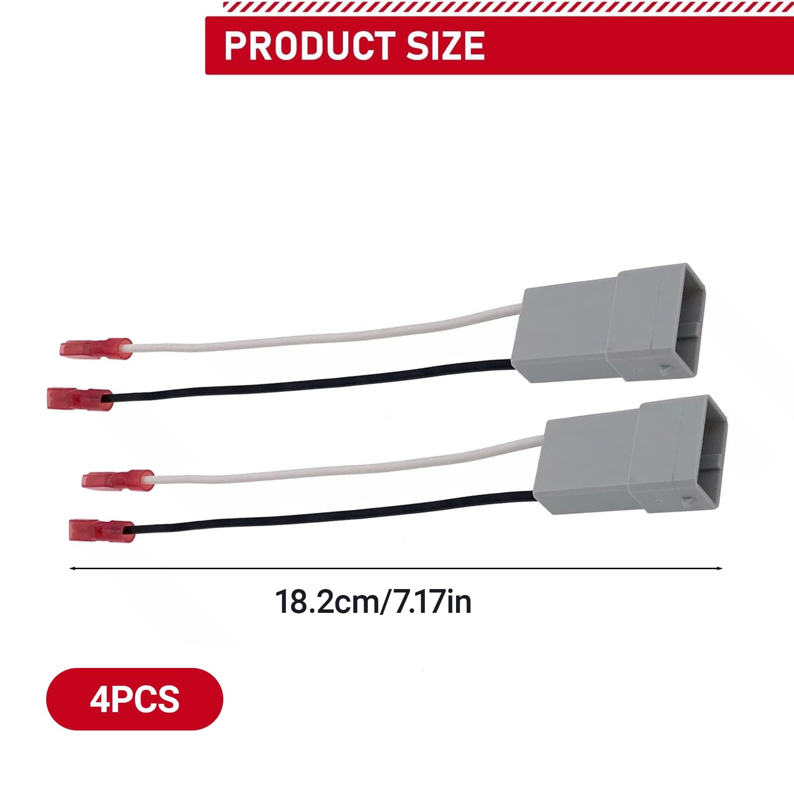 4 PCS Car Audio Adapter Plug 72-7800 Speaker Connector Harnesses Door Speaker Wi