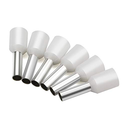 1000 PCS AWG 22/0.5mm² Wire Ferrules Insulated Copper Crimp White 1000PCS