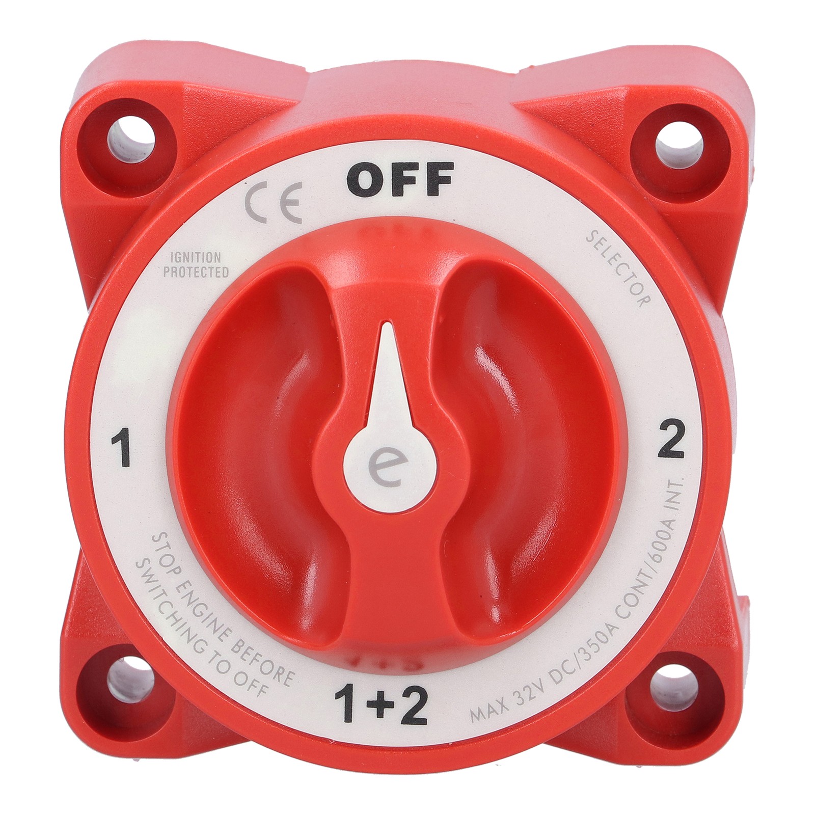 Battery Switch 4 Position 3/8in-16 Terminal IP66 Waterproof For Motorhomes 32V