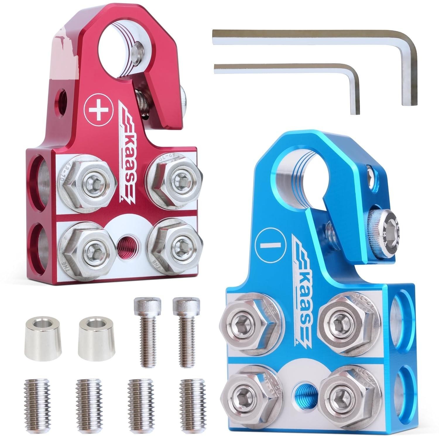 8-Way Lead Acid Battery Terminal Connector Set Positive Negative SAE DIN