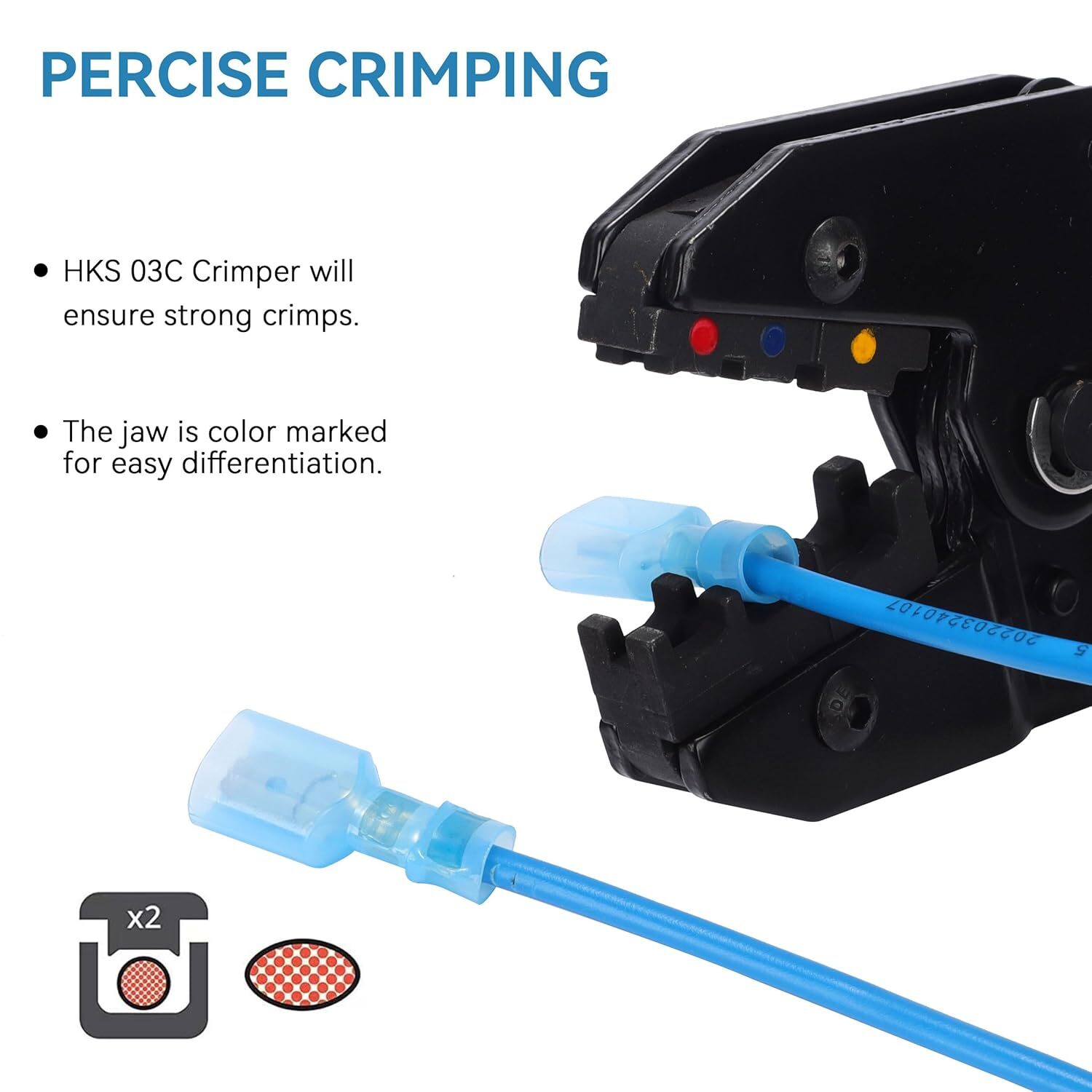 100/500Pcs Insulated Male Female Spade Terminal Crimp Electrical Wire Connectors