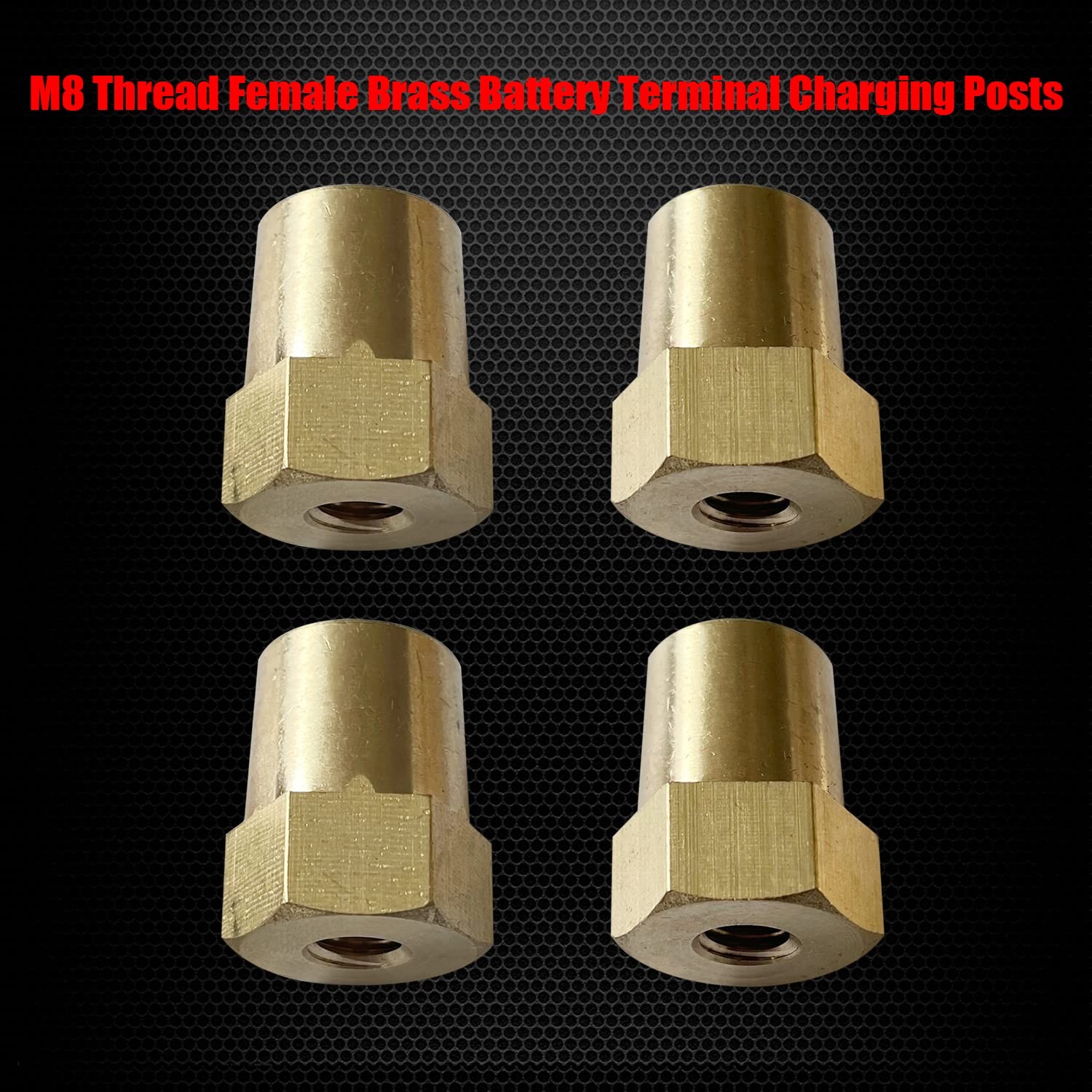 M8 Thread Female Brass Battery Terminal Post Adapter Battery Charging Post Termi