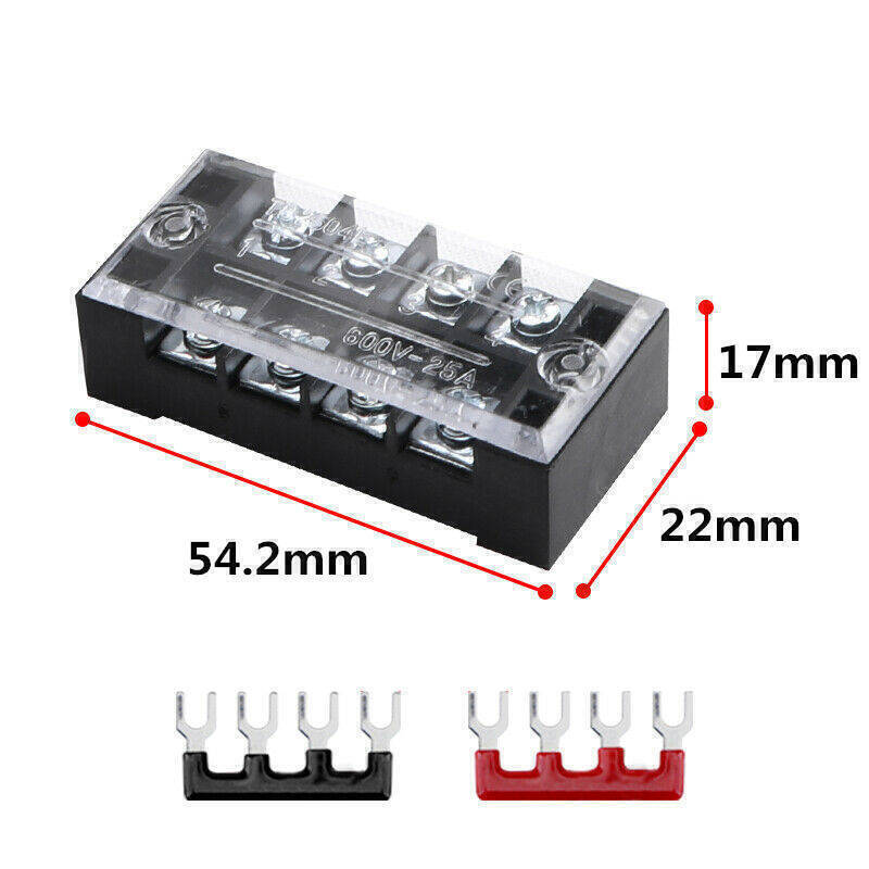 4/6/8/10P5/10 Set 600V 15A Dual Row Screw Terminal Block Terminal Barrier Strip
