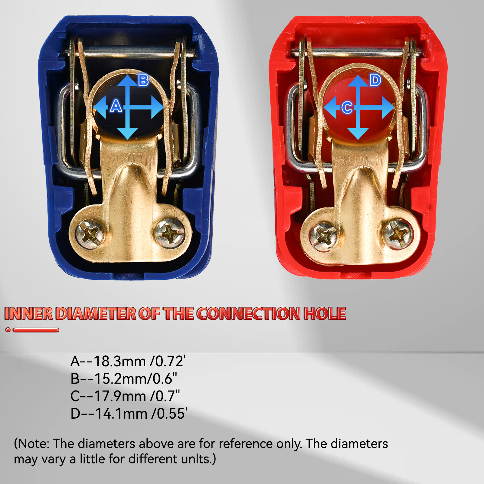 Car Battery Terminal Connectors 2PCS Quick Release Disconnect Negative Positive/