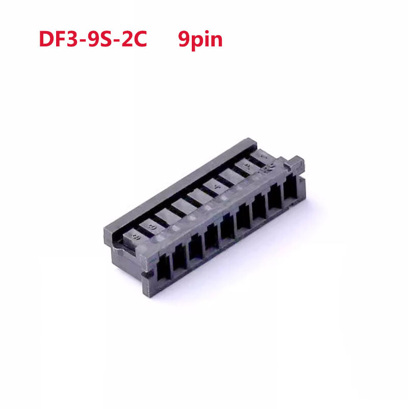 20pcs DF3-9S-2C spacing 2.0mm 9P terminal rubber shell DF3 series plug connector