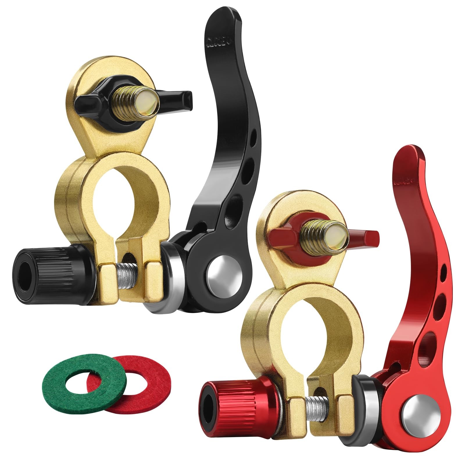 Battery Terminal Connectors 1 Pair, Terminals Brass (M8 x 25mm…