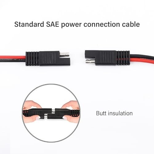 5PCS SAE Connectors Quick Disconnect Wire Harness,2 Pin SAE Plug with 12 Gauge W