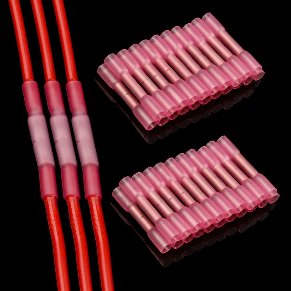 600/100x Heat Shrink But Connector Waterproof Electrical Wire Marine Butt Splice
