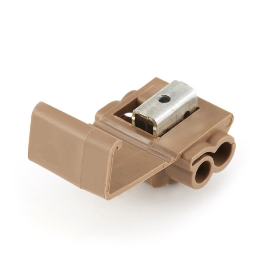 Brown Instant Tap Quick Splice Connector 18-14 to 12-10 Gauge – USA – 100 Pack