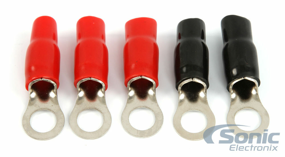 Belva BRT438 4 Gauge Nickel Plated Ring Terminals with 3/8″ Opening (5 Pieces)