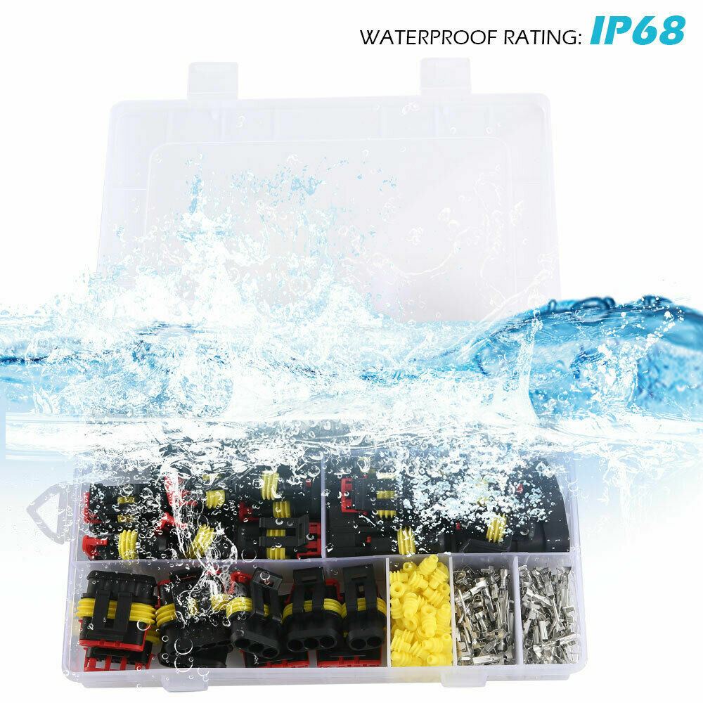 26 Sets Waterproof Car Auto Electrical Wire Connector Plug 1-4 Pin Way Plug Kit