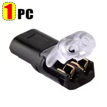 50pc 2-Way Quick Wire Connectors Waterproof Locking Buckle 18-22AWG Solderless