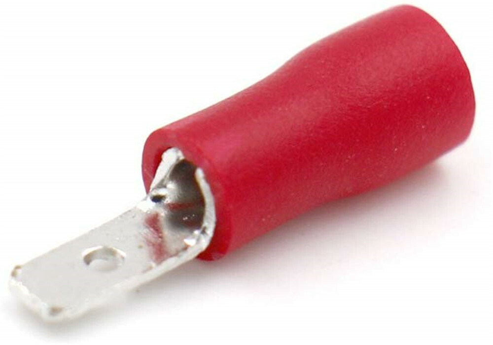 100pcs Red MDD1.25-110 Male Insulated Terminals Wiring Crimp for 22-16 AWG