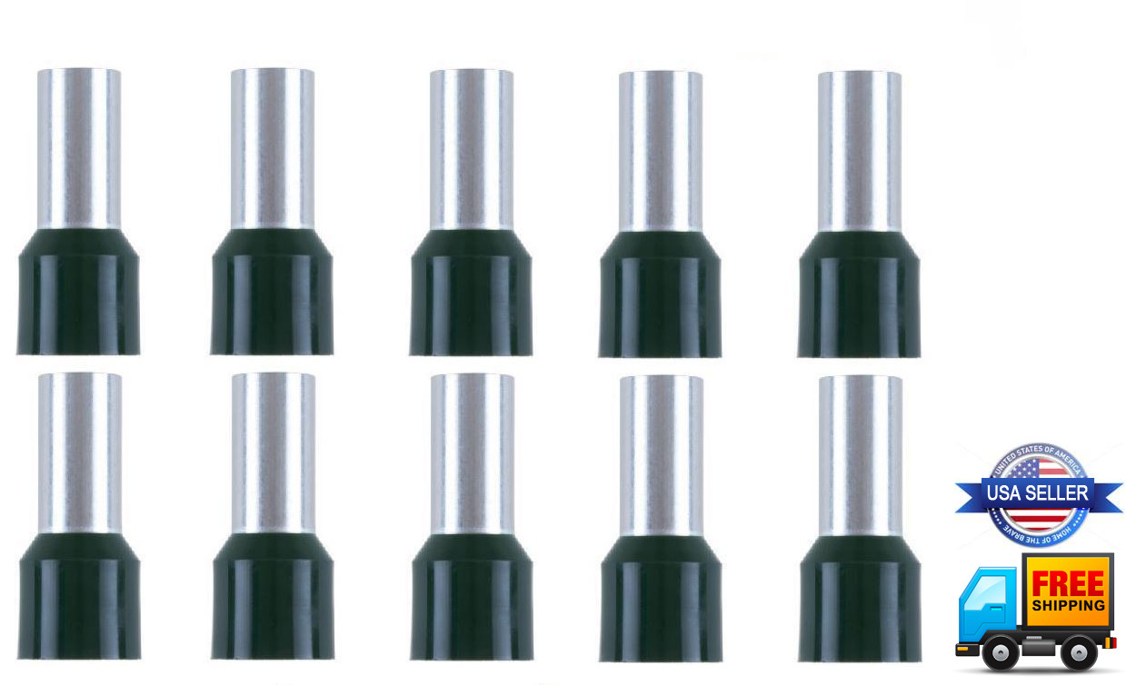 10pcs 0 Gauge Wire Ferrule Amplifier Ferrules 0 AWG Tin Copper Amp