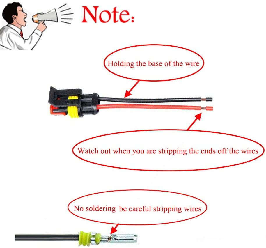 Way Car Waterproof Electrical Connector,16 AWG 2 Pin Plug Auto Electrical Wire