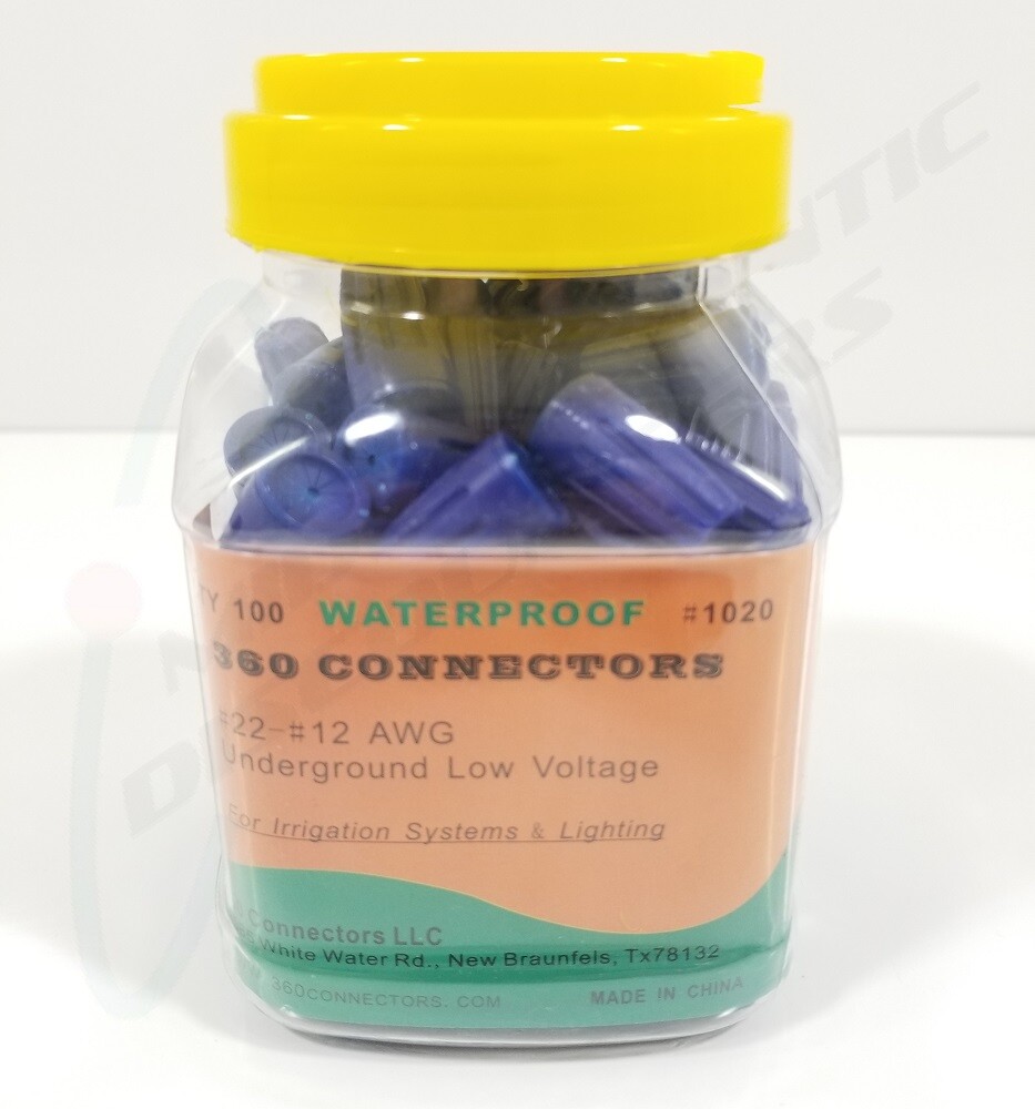 100 Waterproof Grease Filled Blue Wire Connector Outdoor Underground #22-12 AWG