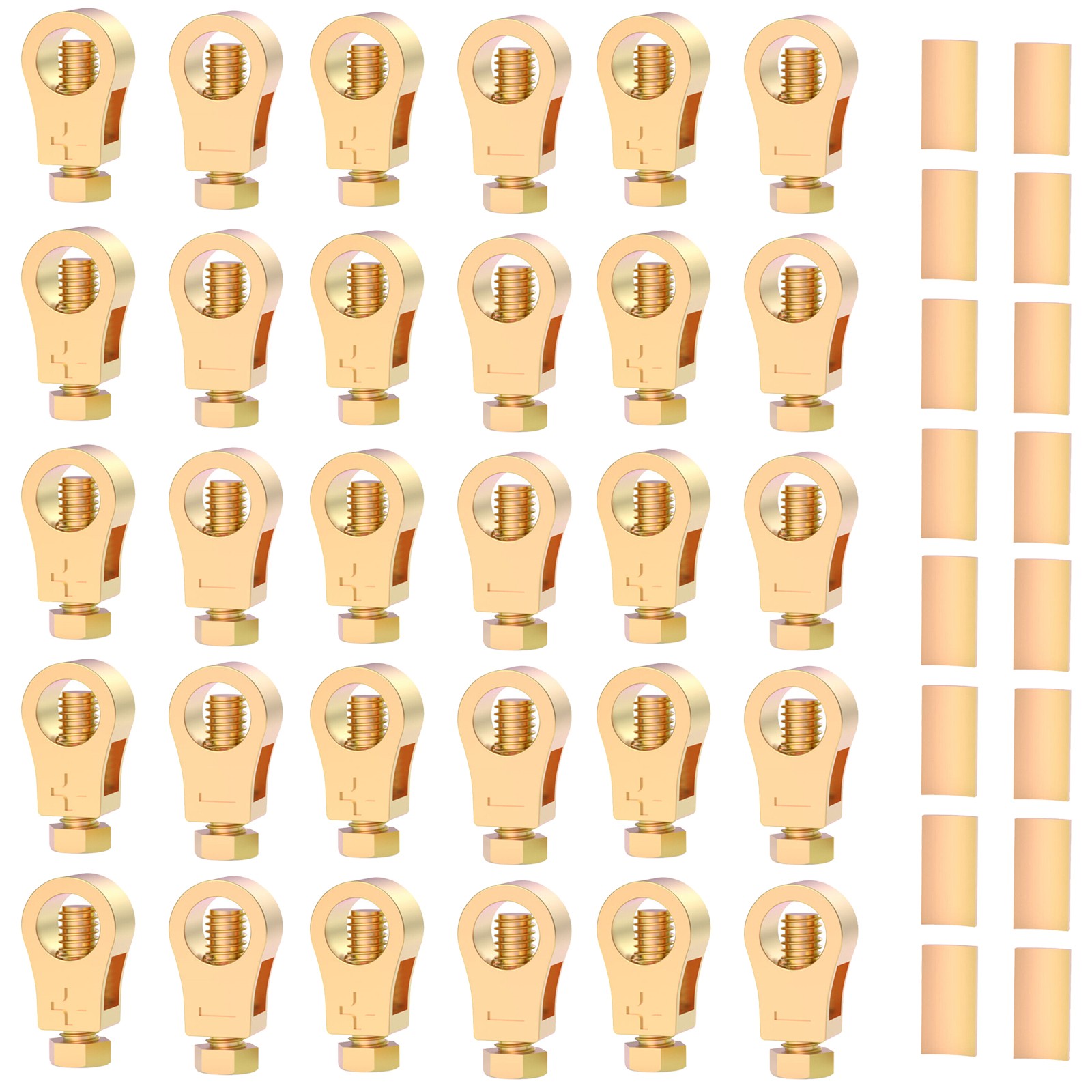 Cable Clamp Battery Car Battery Positive Negative Pure Copper Terminal Wire Lot