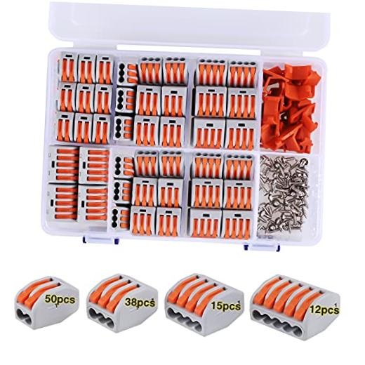 Lever Wire Electrical Connectors Nuts Assortment Kit, Multiple 115 PCS