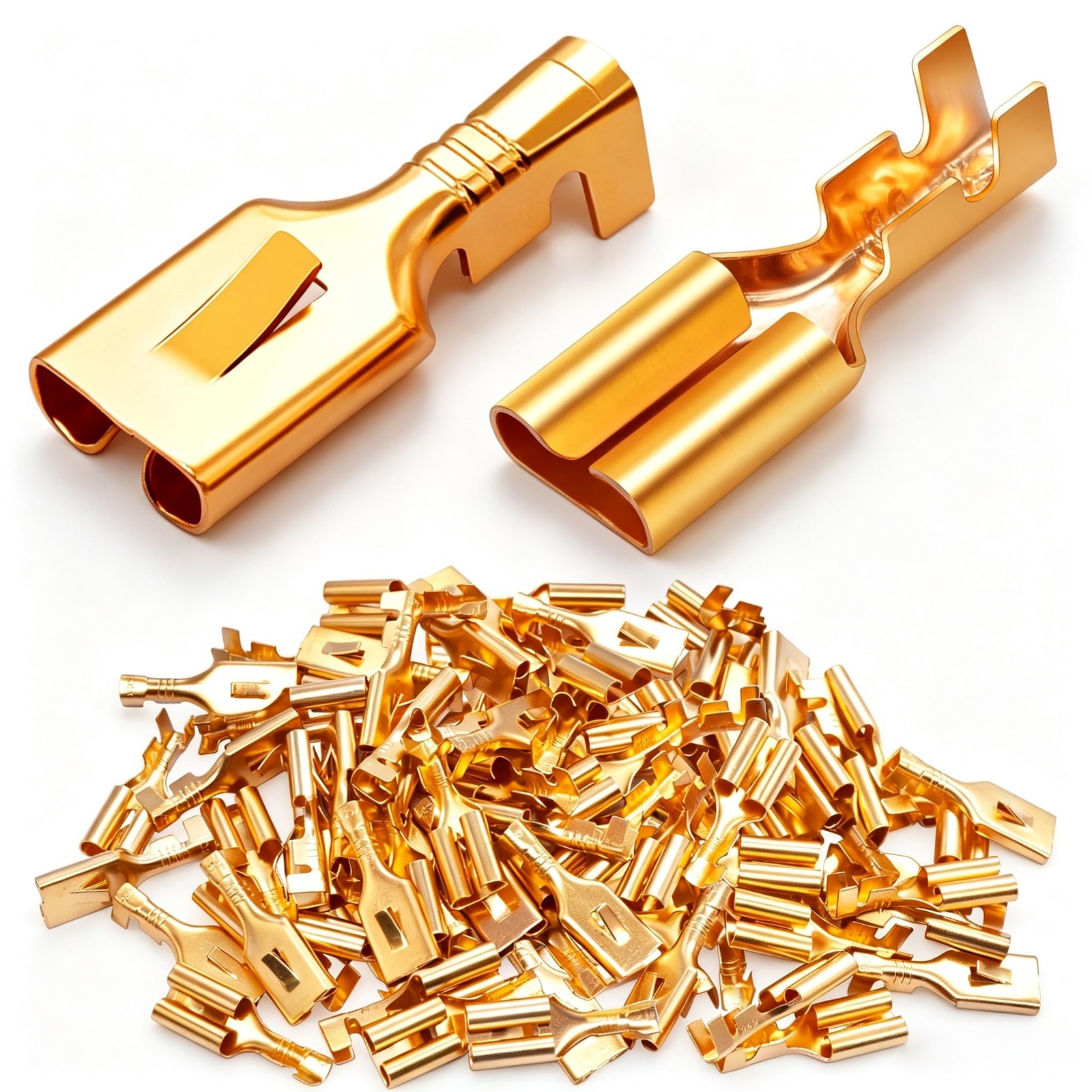 Twidec/100PCS 7.8mm Female Spade Connector Quick Female, 7.8MM-100PCS