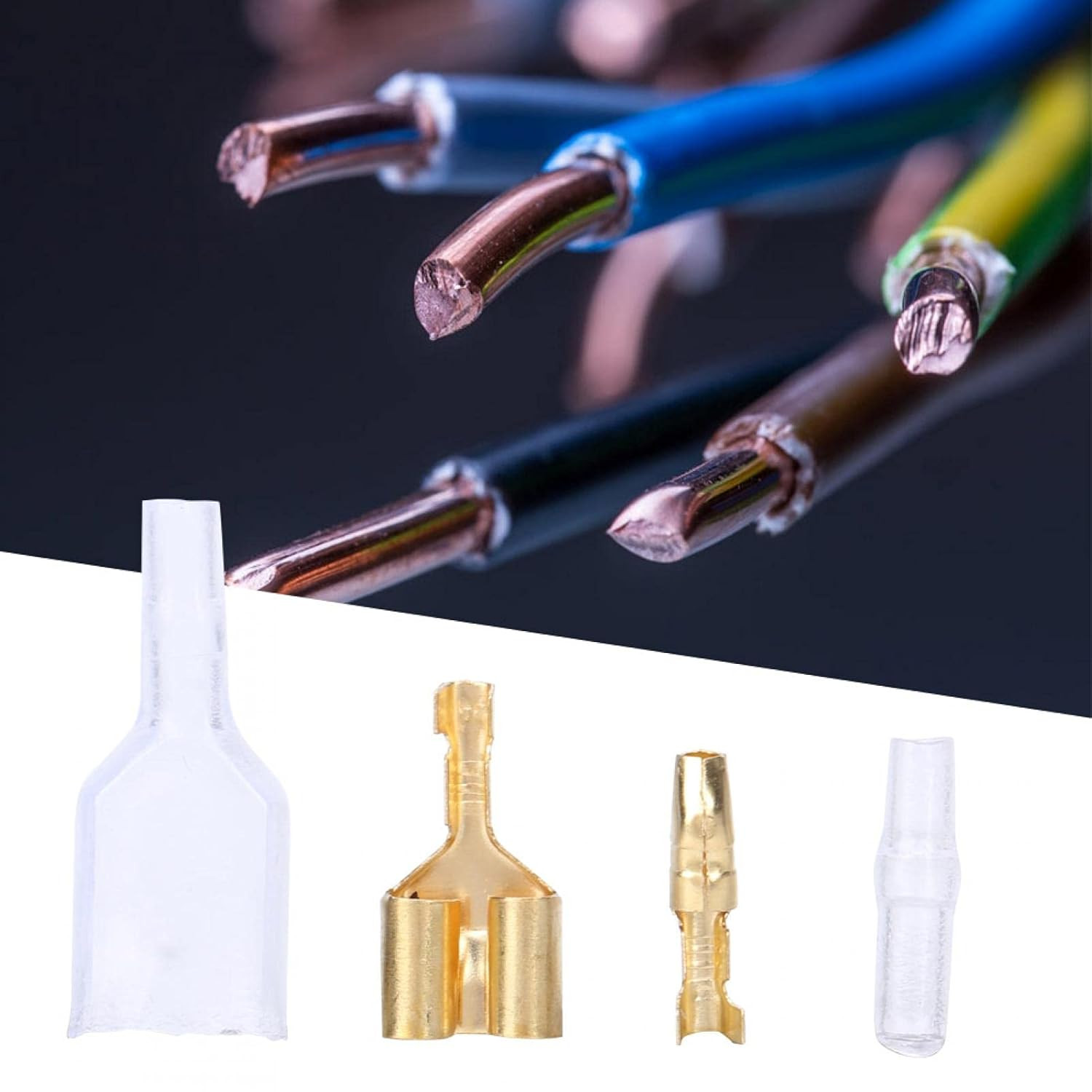 20 Set 1 to 2 Bullet Crimp Terminal, Female/Male Bullet Terminal Connectors Elec