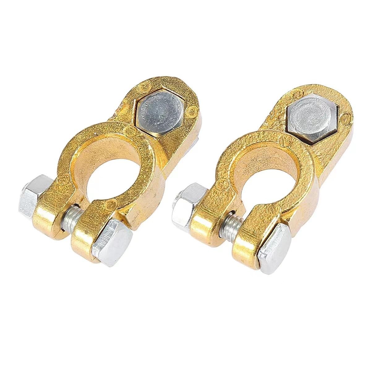 Universal Brass Battery Terminal Connectors, Top Post Clamp Set