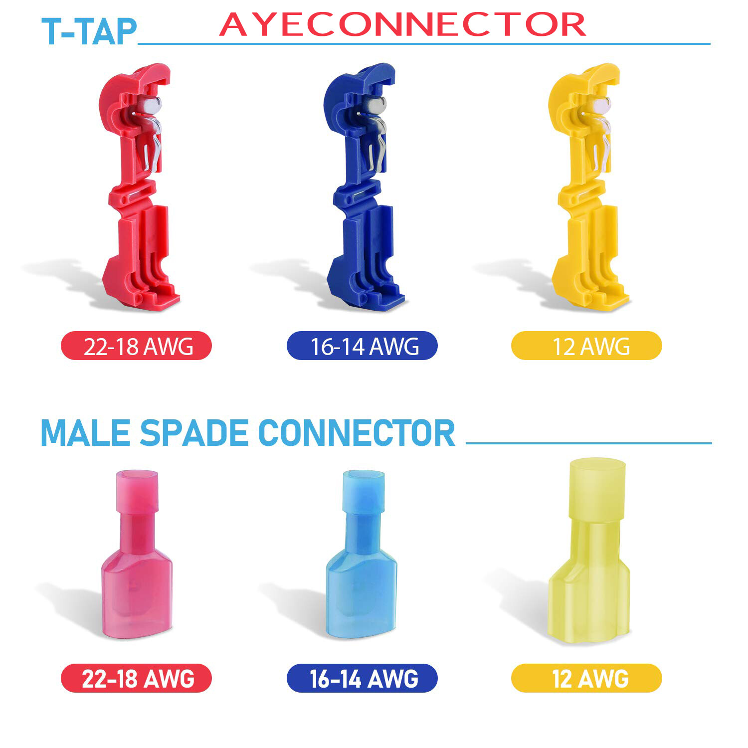 240/60 T-Tap Quick Splice Scotch Lock Spade Wire Terminal Connectors Crimp Cable