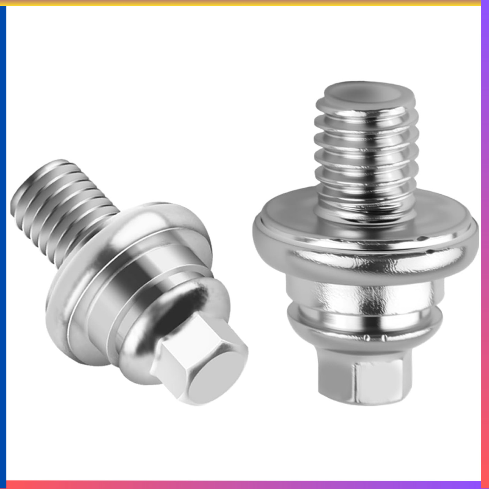2PCS 3/8-16 Side Post Battery Terminal Bolts Q235 Steel for Chevy GMC Buick