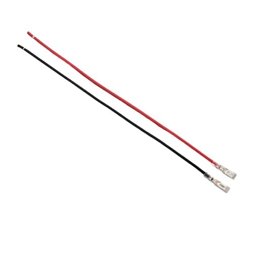 2.8mm Female Spade Crimp Terminals with Insulating Sleeve and 20cm 18AWG Red