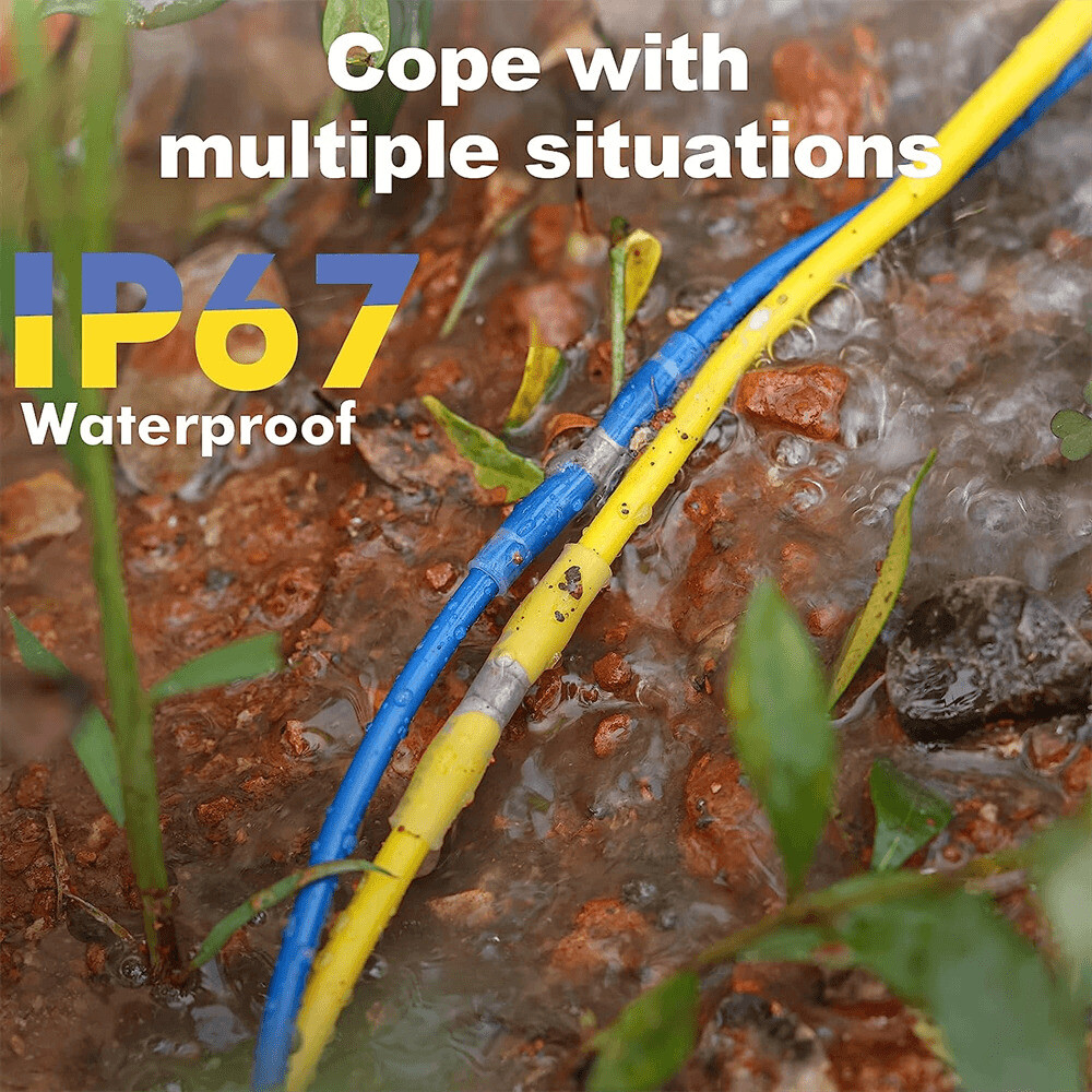 50/500x Waterproof Solder Seal Sleeve Heat Shrink Wire Connectors Butt Terminals