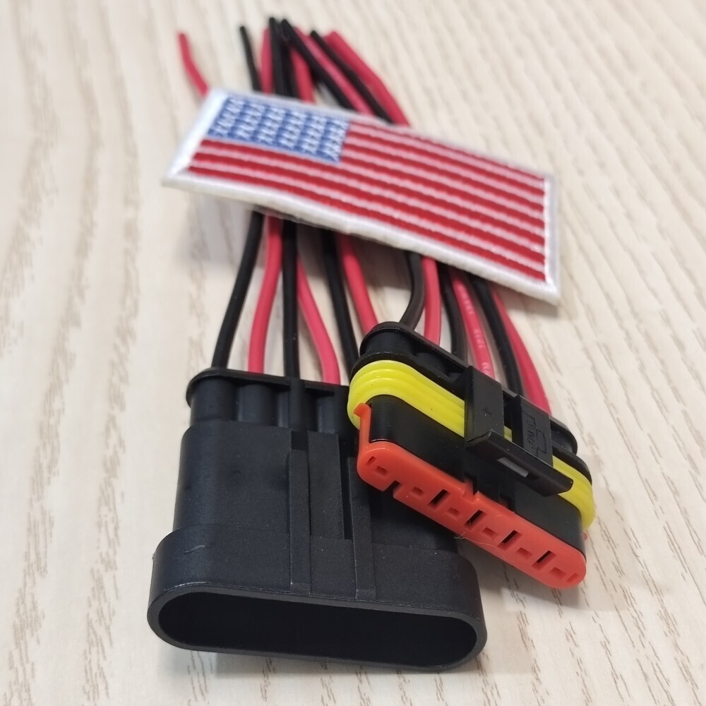 8 Sets Car Waterproof 6-Pin 6-Way Plug Sealed 18AWG Electrical Wire Connector US