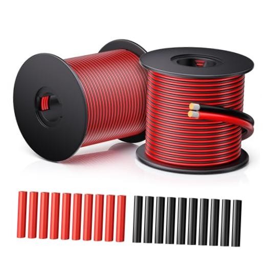 20 Gauge Electrical Wire with Heat Shrink Tubing, 20 Awg Red 10M/32.8FT 20AWG