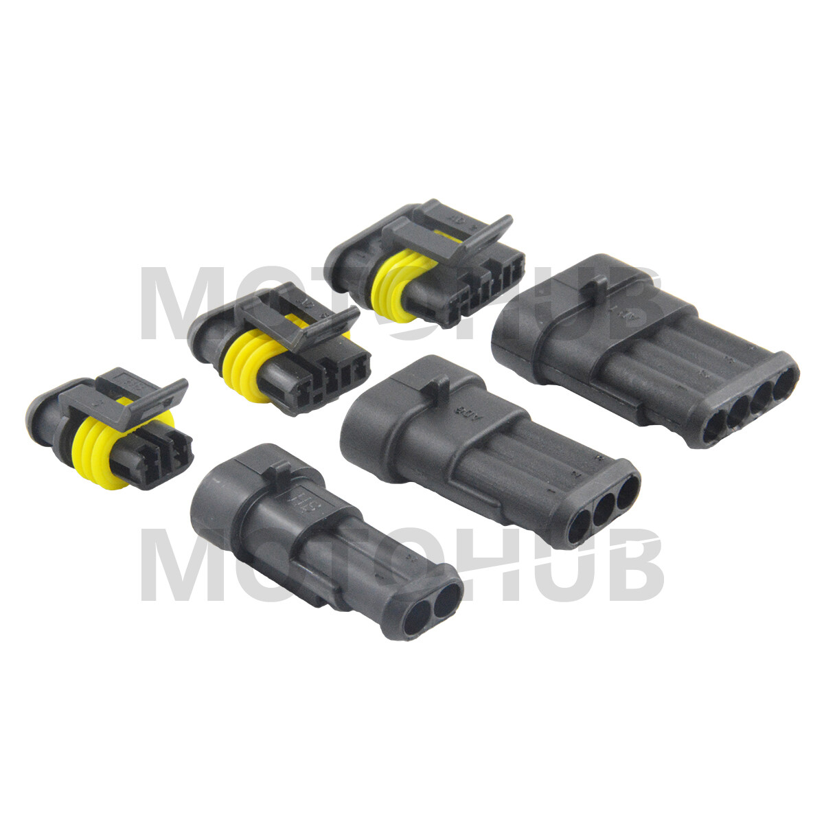 15SET 12Amp 2-Way 3-Way 2/3/4 Pin Car Super Seal Waterproof Wire Connector Plug