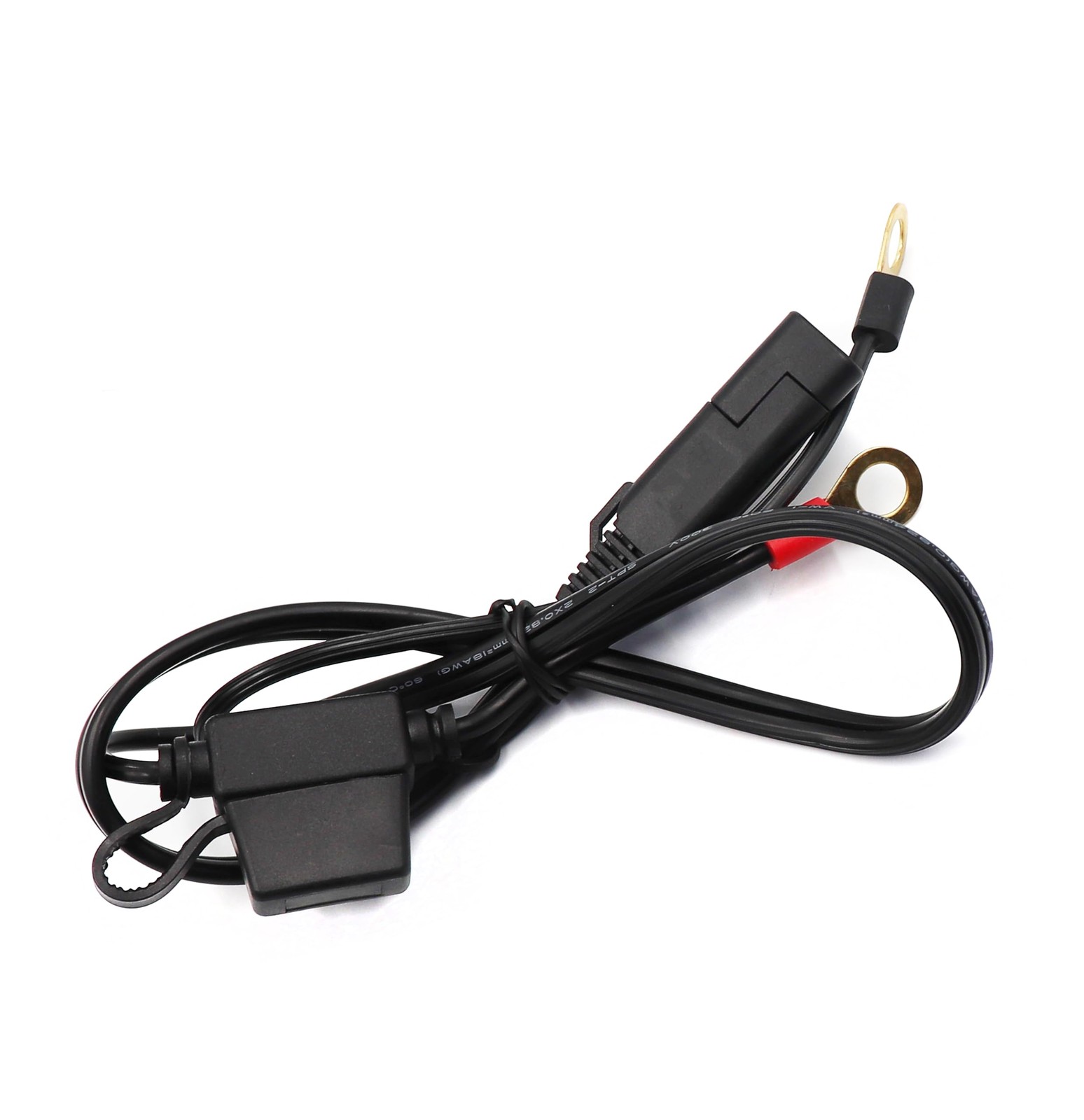 SAE Battery Connector to O Ring Terminal Harness, 2FT 16AWG Motorcycle Batter…