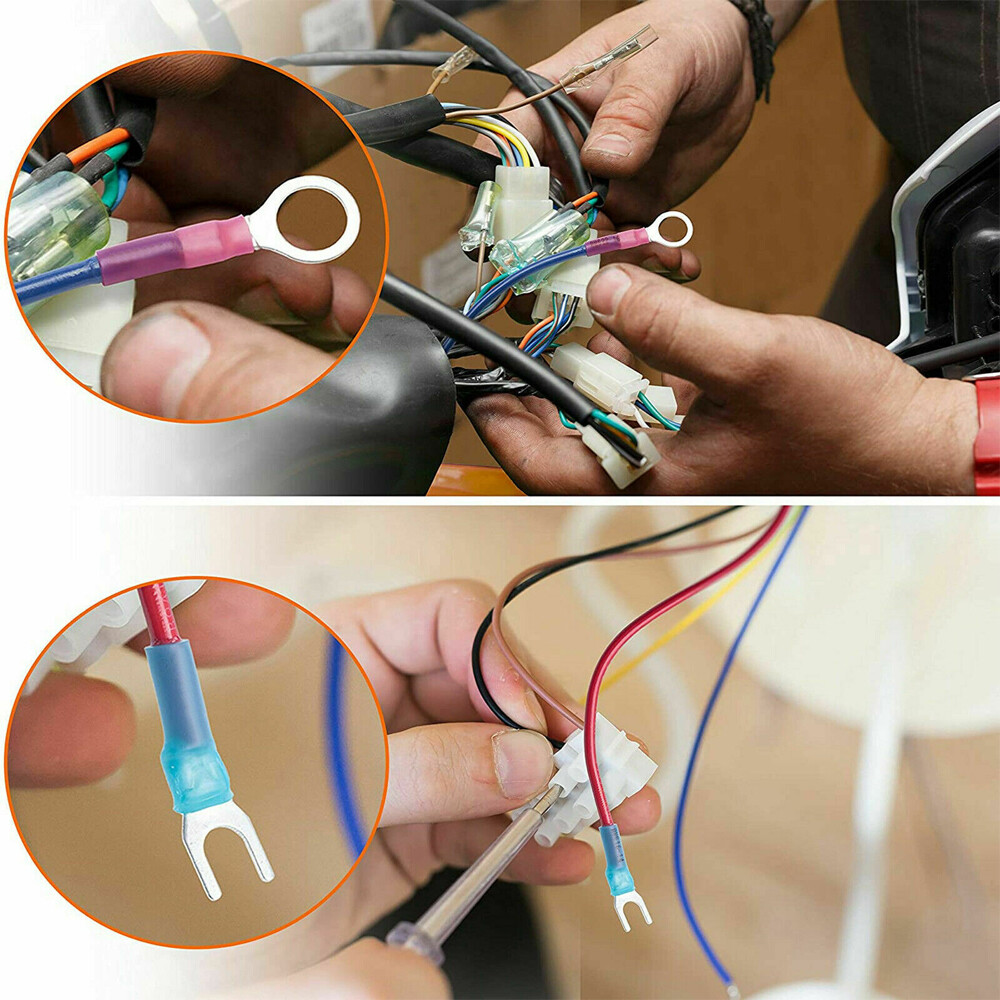 250pcs Heat Shrink Wire Connector DIY Kit Waterproof Marine Automotive Terminals