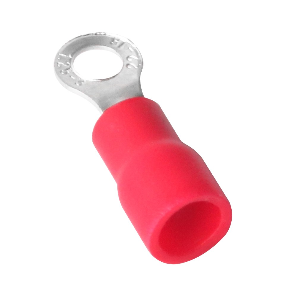 100-1000pcs GA 22-16AWG Wire Cable Connector Crimp #4 Eyelet Vinyl Ring Terminal