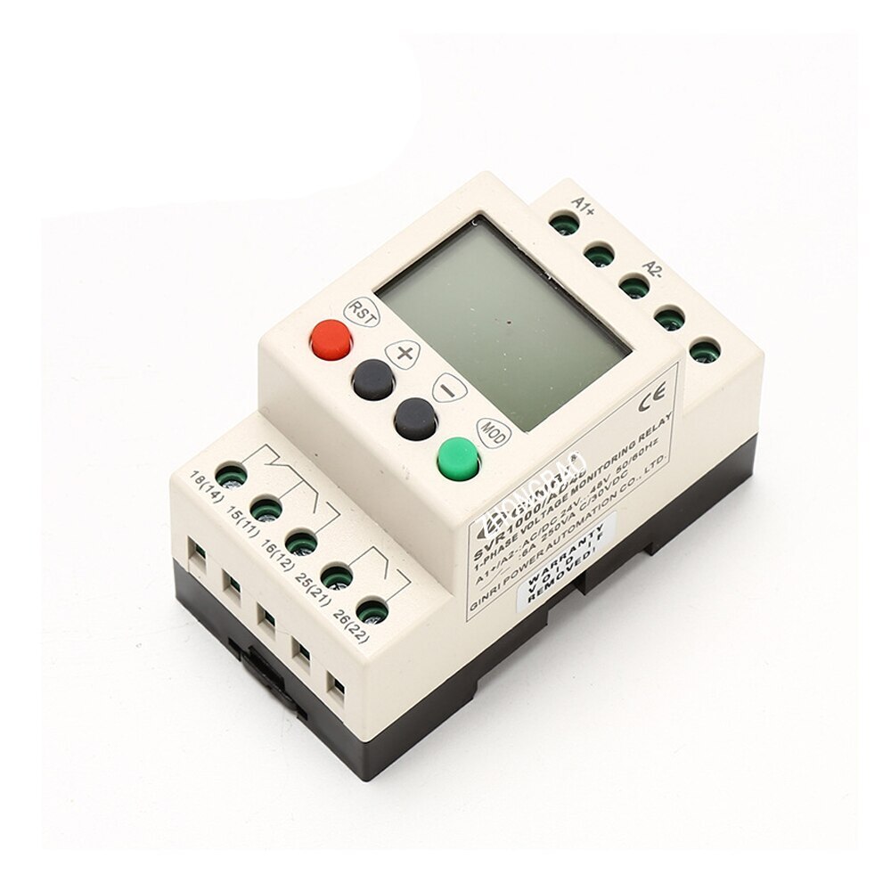 VR1000 Single Phase Protection Relay Over-Voltage 20V-80V Under-Voltage 0.1V