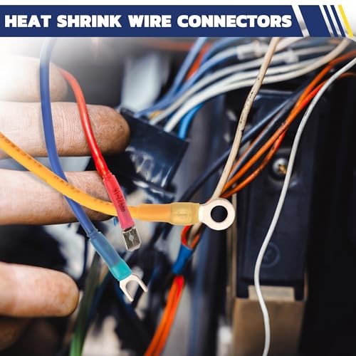 330PCS Heat Shrink Fork Terminals, 22-10 AWG, #10, 3Colors | #10 330PCS Kit