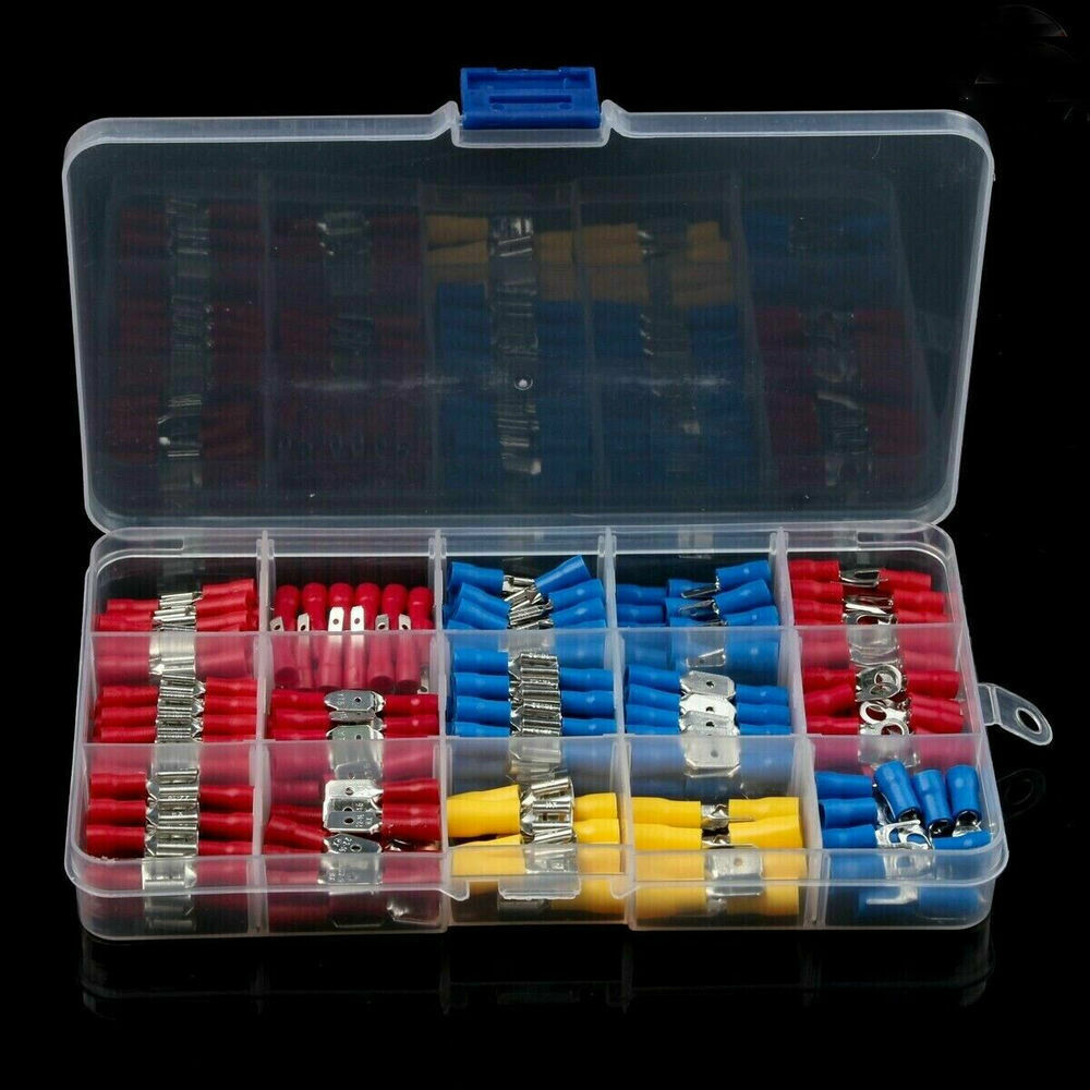 280Pcs Assorted Insulated Electrical Wire Terminals Crimp Connectors Spade Kit