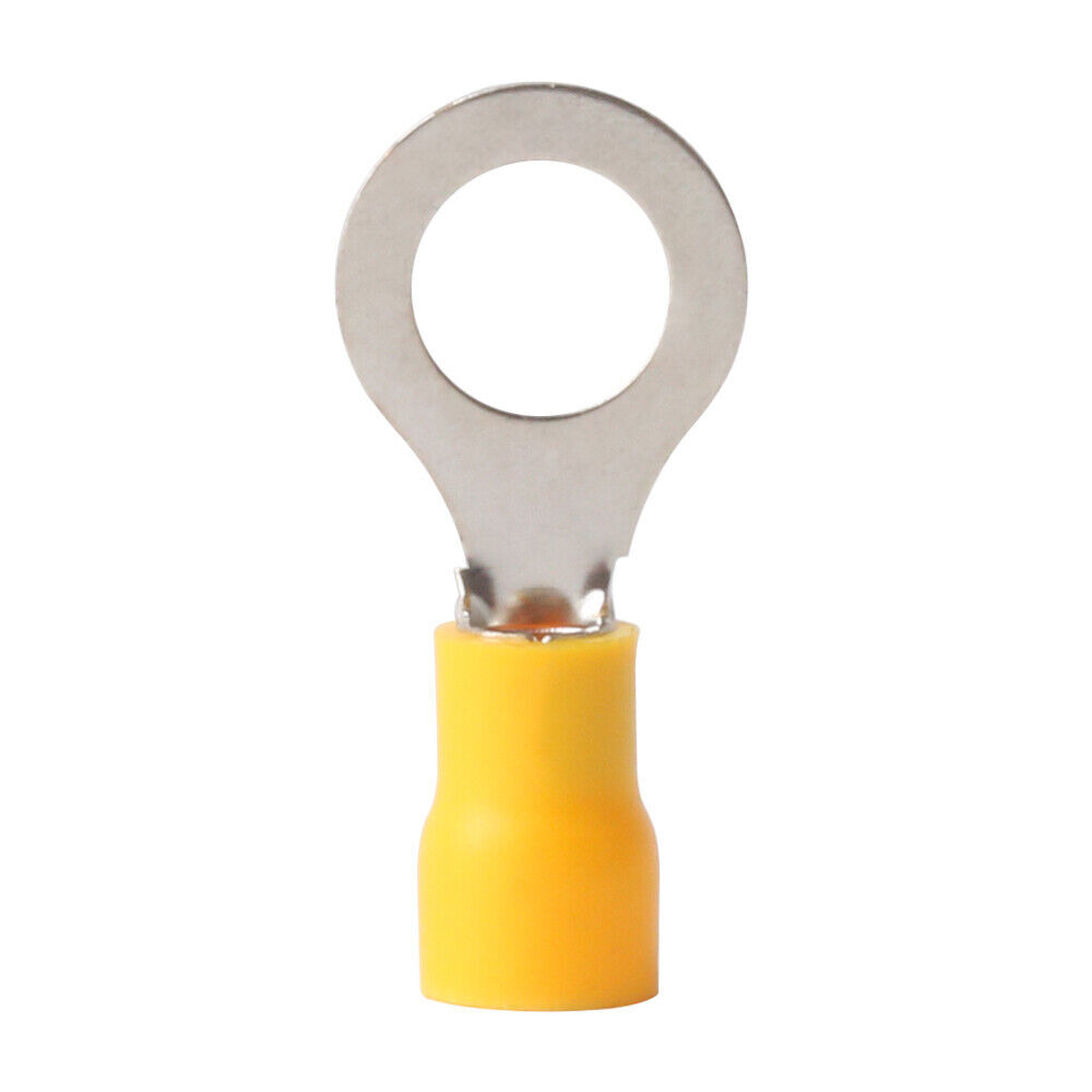 50-500PCS Ring Terminal RV5.5-8 Yellow 8mm Electrical Wire Crimp Connectors