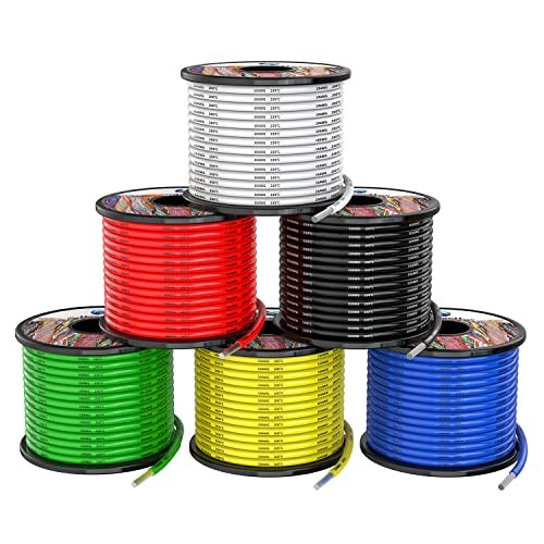 10awg Silicone Electrical Wire Cable 6x10FT 10awg 6 Colors each 10FT 6 Colors