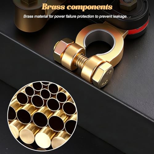 Car Battery Power Cut-Off Switch Breaker, Pure Copper Manual Rotary High
