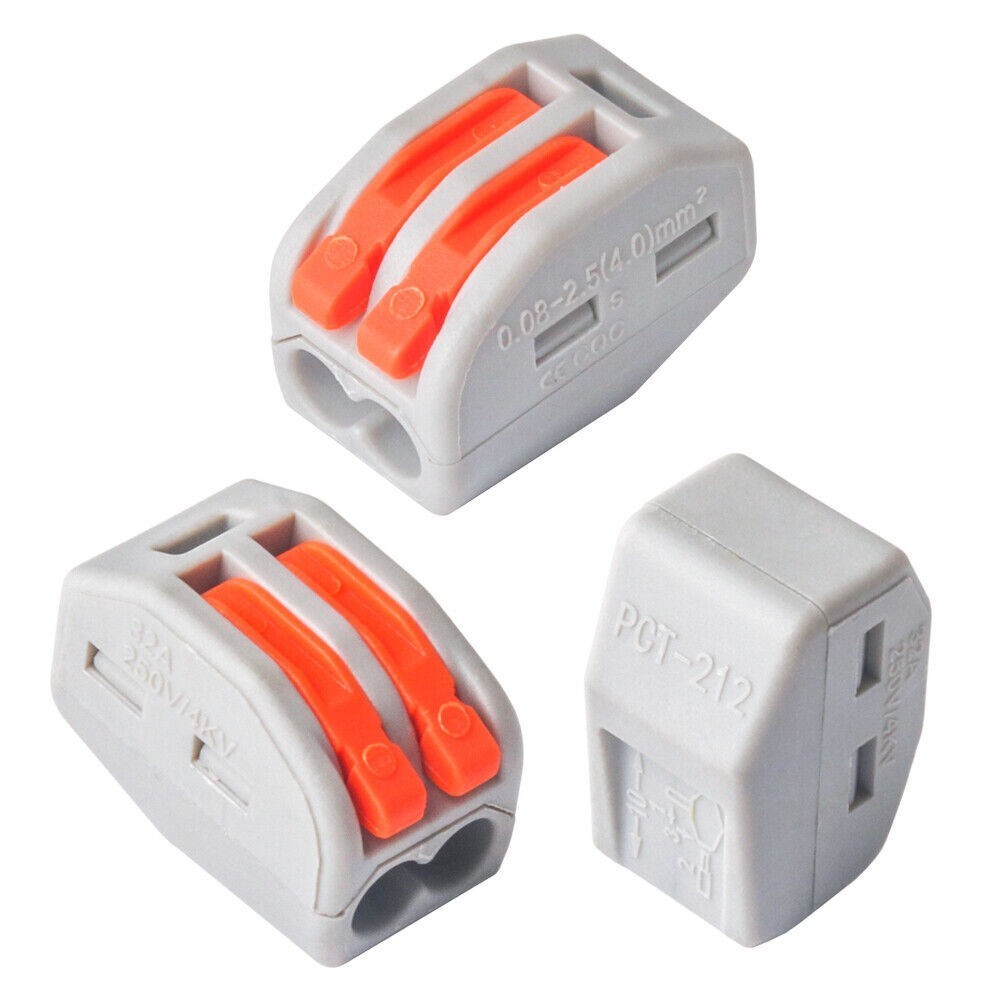 Spring Lever Terminal Block Electric Cable Wire Connectors Adapter 2/3/4/5/8 Way